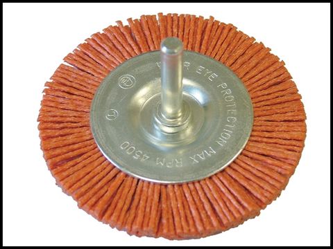 Faithfull Nylon Wheels Flat 100 x 6mm Shank