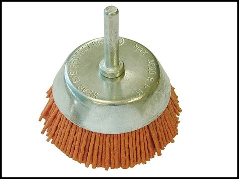 Faithfull Nylon Wheels Cup Brush 65 x 6mm Shank
