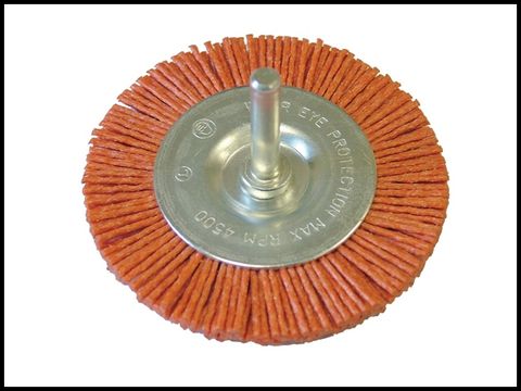 Faithfull Nylon Wheels Flat 75 x 6mm Shank