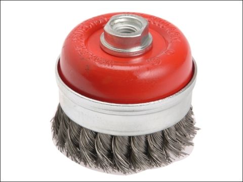 Faithfull Wire Cup Brush Twist Knot 65mm x M10 x 1.25 0.50mm