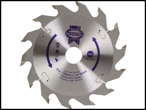 Faithfull Circular Saw Blade TCT 128 x 20 x 14t POS