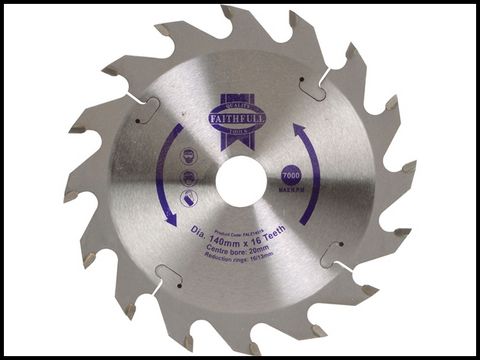 Faithfull Circular Saw Blade TCT 140 x 20 x 16t POS