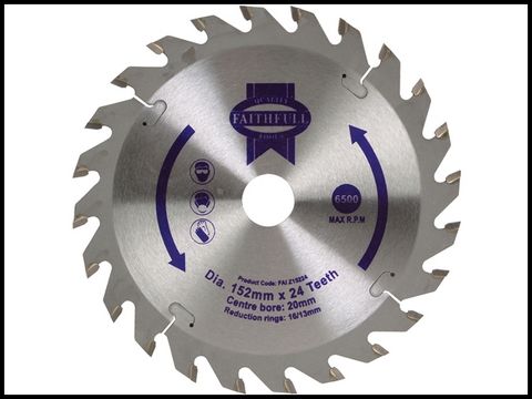 Faithfull Circular Saw Blade TCT 152 x 20 x 24t POS