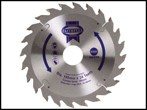 Faithfull Circular Saw Blade TCT 160 x 30 x 24t POS