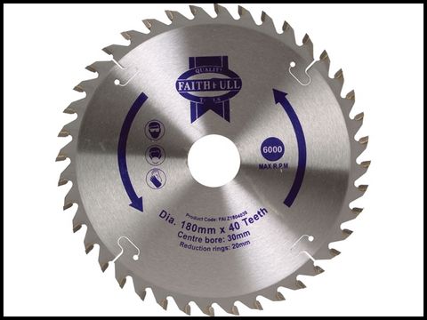 Faithfull Circular Saw Blade TCT 180 x 30 (20) x 40t POS