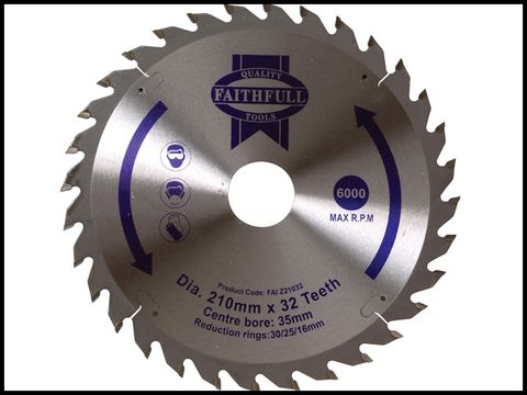 Faithfull Circular Saw Blade TCT 210 x 35 (16,25 & 30) x 32t POS