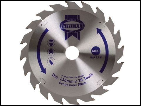 Faithfull Circular Saw Blade TCT 230 x 30 x 20t POS