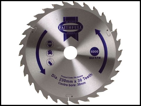Faithfull Circular Saw Blade TCT 230 x 30 x 30t POS