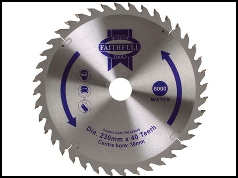 Faithfull Circular Saw Blade TCT 230 x 30 x 40t POS