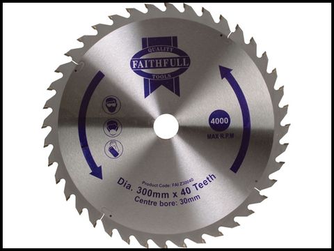 Faithfull Circular Saw Blade TCT 300 x 30 x 40t
