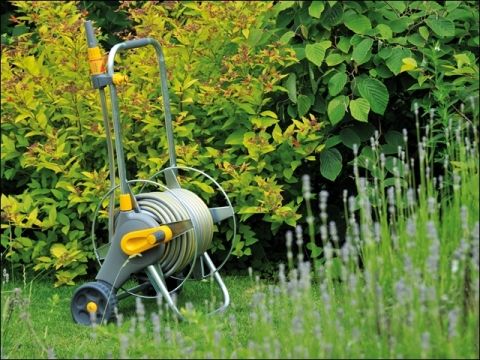 Hozelock 2436 Metal Hose Cart + 30 Metres of Hose + Fittings