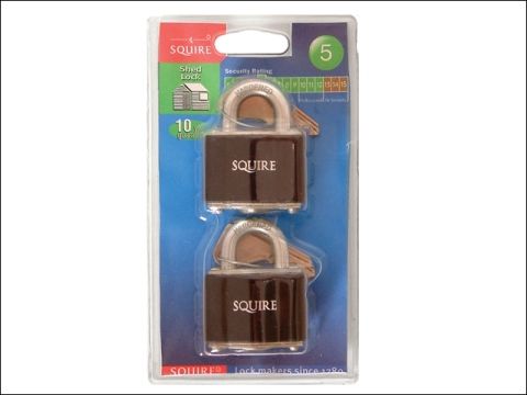 Henry Squire 35T Stronglock Card (2) Padlocks Open Shackle 38mm Keyed