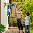 Hills Double Wall Mounted Folding Frame Washing Line - Surf Mist