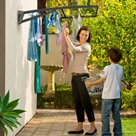 Hills Double Wall Mounted Folding Frame Washing Line - Monument