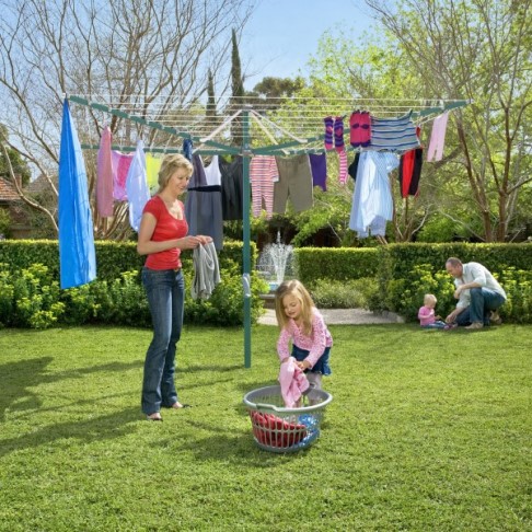 Hills Rotary 8 Washing Line - Cottage Green