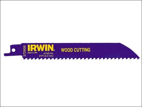 Irwin Sabre Saw Blades 606R Wood Cutting Pack of 5