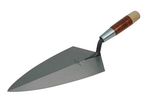 Marshalltown 19L 10in Philadelphia Pattern Brick Trowel Leather Handle