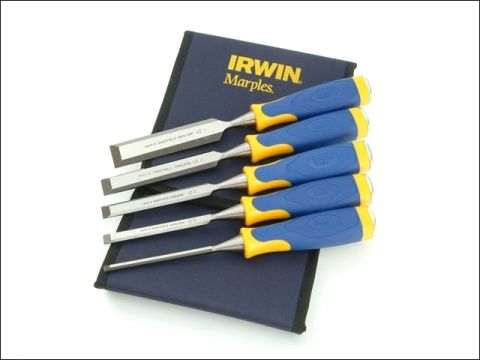 Marples Irwin MS500 Soft Touch Bevel Edge Chisel Set 5 Wallet