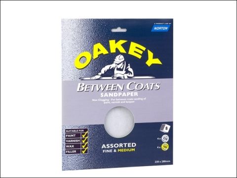 Oakey Between Coats Sandpaper Fine Sheets (3)