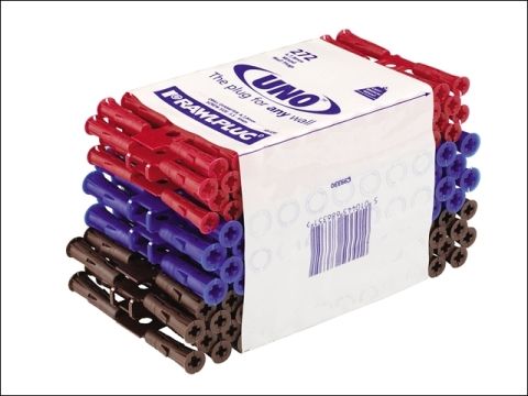 Rawlplug Uno Plugs Trade Mixed Pack of 272 + 3 Drills