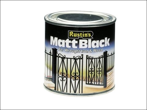 Rustins Matt Paint Black Quick Drying 2.5 Litre