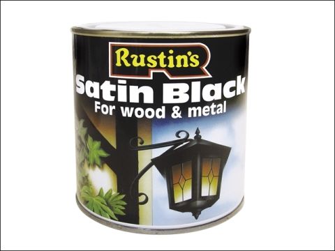 Rustins Satin Black Paint Quick Drying 2.5 Litre
