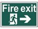 Scan Fire Exit Running Man Arrow Right - PVC 300 x 200mm