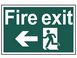 Scan Fire Exit Running Man Arrow Left - PVC 300 x 200mm