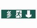 Scan Running Man Arrow Down - PVC 200 x 50mm