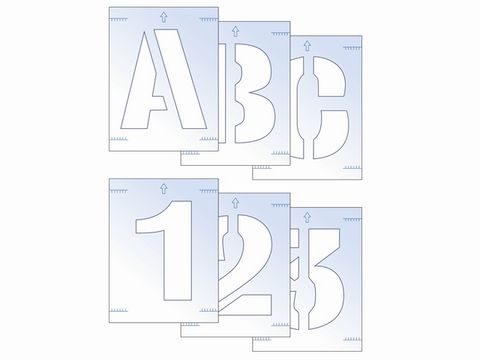 Scan Letter & Number Stencil Kit 25mm