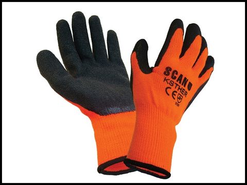 Scan Knitshell Thermal Gloves Orange/Black