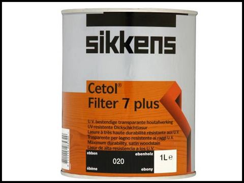 Sikkens Cetol Filter 7 Plus Translucent Woodstain Ebony 1 Litre
