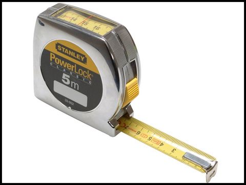 Stanley Powerlock Tape 5m Top Reader