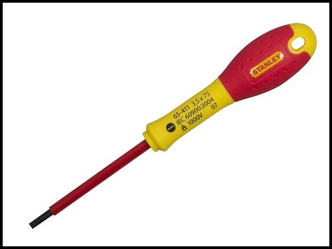 Stanley FatMax Screwdriver Insulated Parallel 3.5mm x 75mm