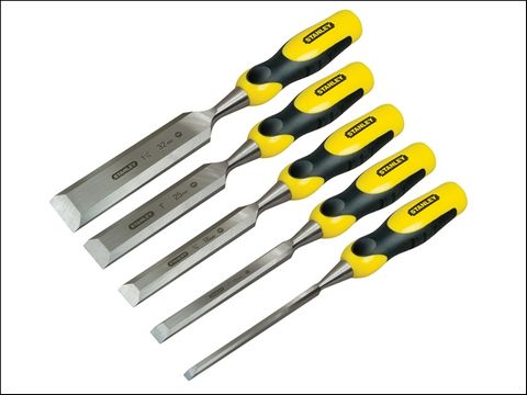 Stanley Dynagrip Chisel with Strike Cap Set (5) 6, 12, 18, 25 & 32mm