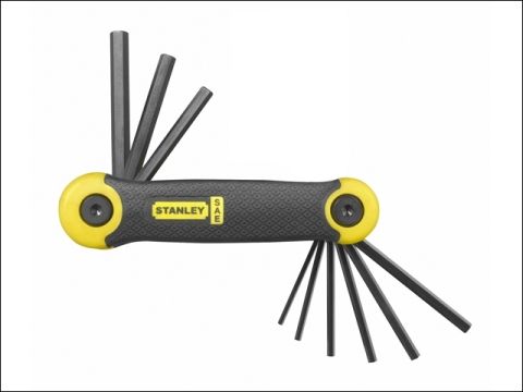 Stanley Folding Hex Key Set 9 Piece Imperial (5/64 - 1/4in)