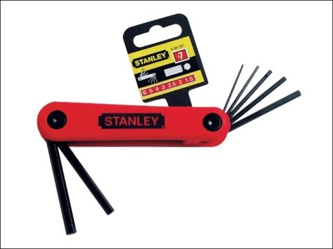 Stanley Folding Hex Key Set 7 Piece Metric (1.5-6mm)