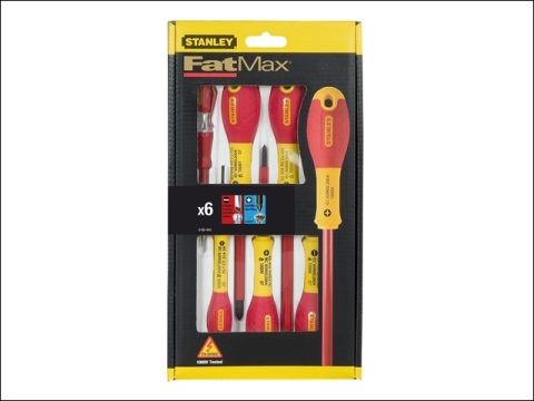 Stanley FatMax Screwdriver Set Insulated Parallel & Pozi 6 Piece