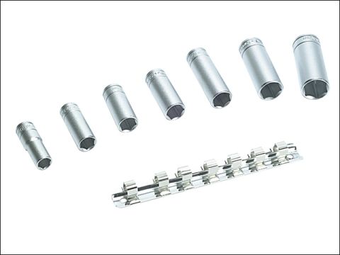 Teng M3807 7 Piece Clip Rail Socket Set Metric 3/8in Drive