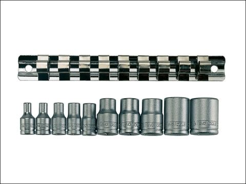 Teng M3814 10piece Clip Rail TX-E Socket Set 3/8in & 1/4in Drive