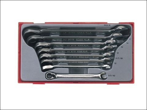 Teng TT6508r Ratchet Comb Spanner Set 8pc Metric