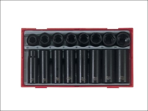 Teng TT9116 16 Piece Reg/ Deep Impact Socket Set 1/2in Drive