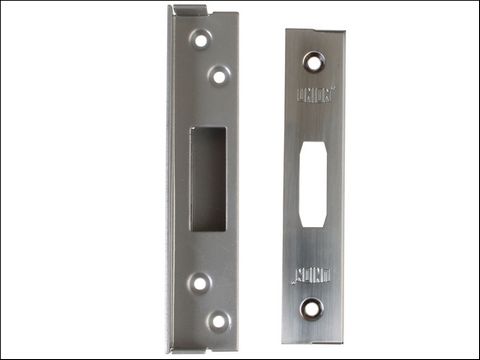 UNION Strongbolt 2100 Mortice Deadlock Rebate Kit 13mm Satin Chrome Box