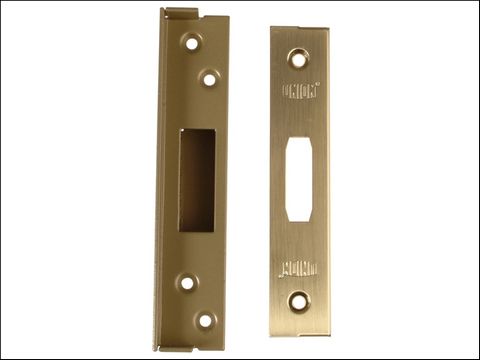 UNION Strongbolt 2100 Mortice Deadlock Rebate Kit 13mm Polished Brass Box