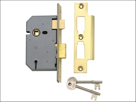 UNION 2277 3 Lever Mortice Sash Lock Satin Chrome 77.5mm 3in Box