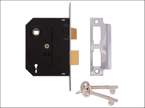 UNION 2295 2 Lever Mortice Sash Lock Polished Brass 63mm 2.5in Box