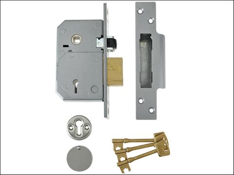 UNION 3K74E 5 Lever Mortice Rollerbolt Sash Lock C-Series 67mm PB - Polished Brass