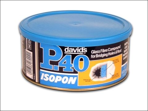 U-Pol P40 Glass Fibre Car Body Repair Paste 600ml Tin