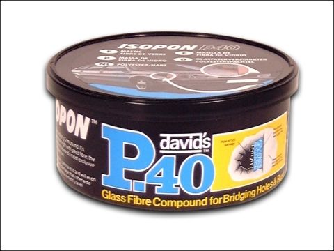 U-Pol P40 Glass Fibre Car Body Repair Paste 250ml Tin