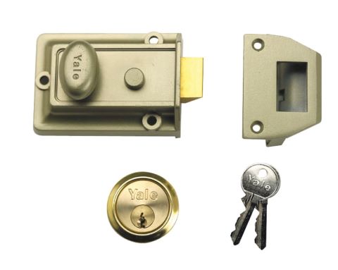 Yale Locks P77 Traditional Nightlatch ENB / PB Cylinder 60mm Backset Visi